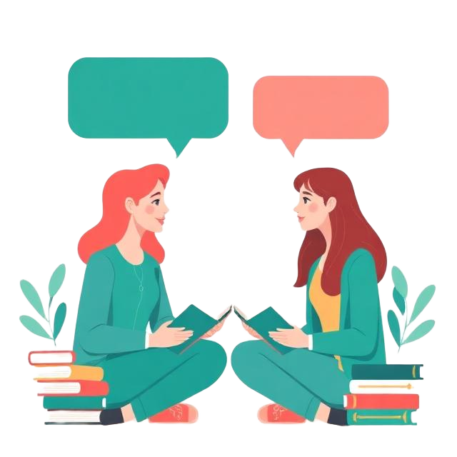 Two people having a real conversation in a foreign language
